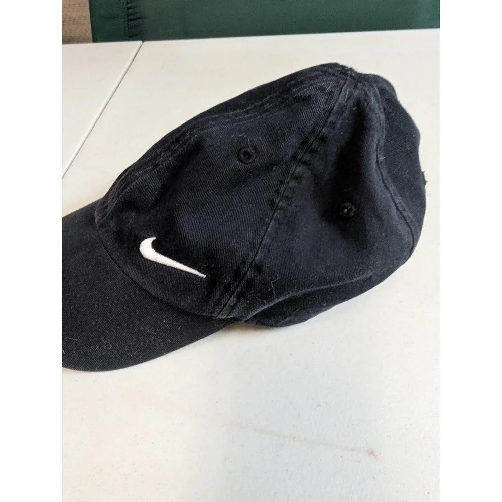 Nike Heritage 86 Black Baseball Cap Swoosh Logo Men One‎ Size